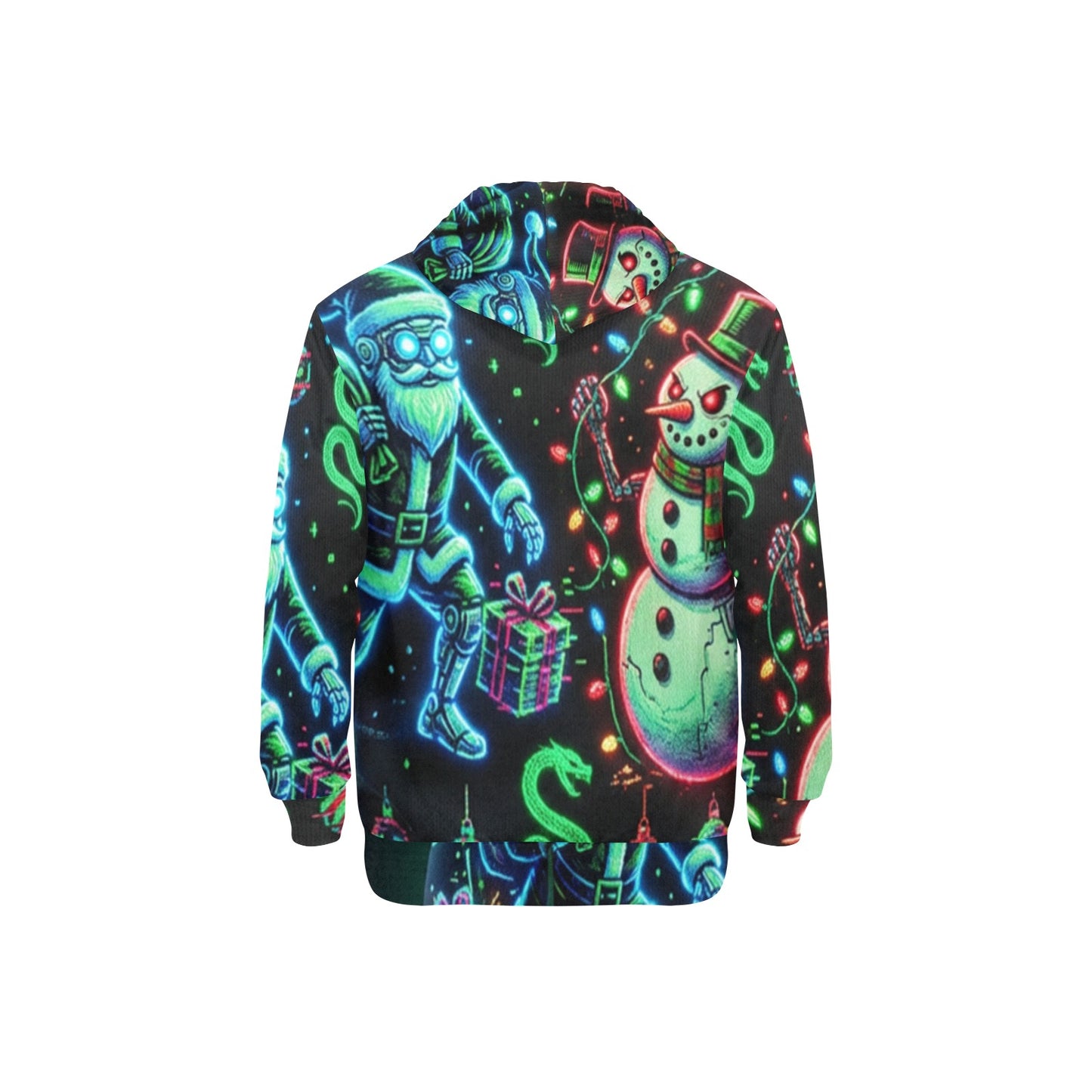 SssidewinderssS “Cyborg Santa Uprising” All-Over Print Hoodie – Christmas 2025 Edition