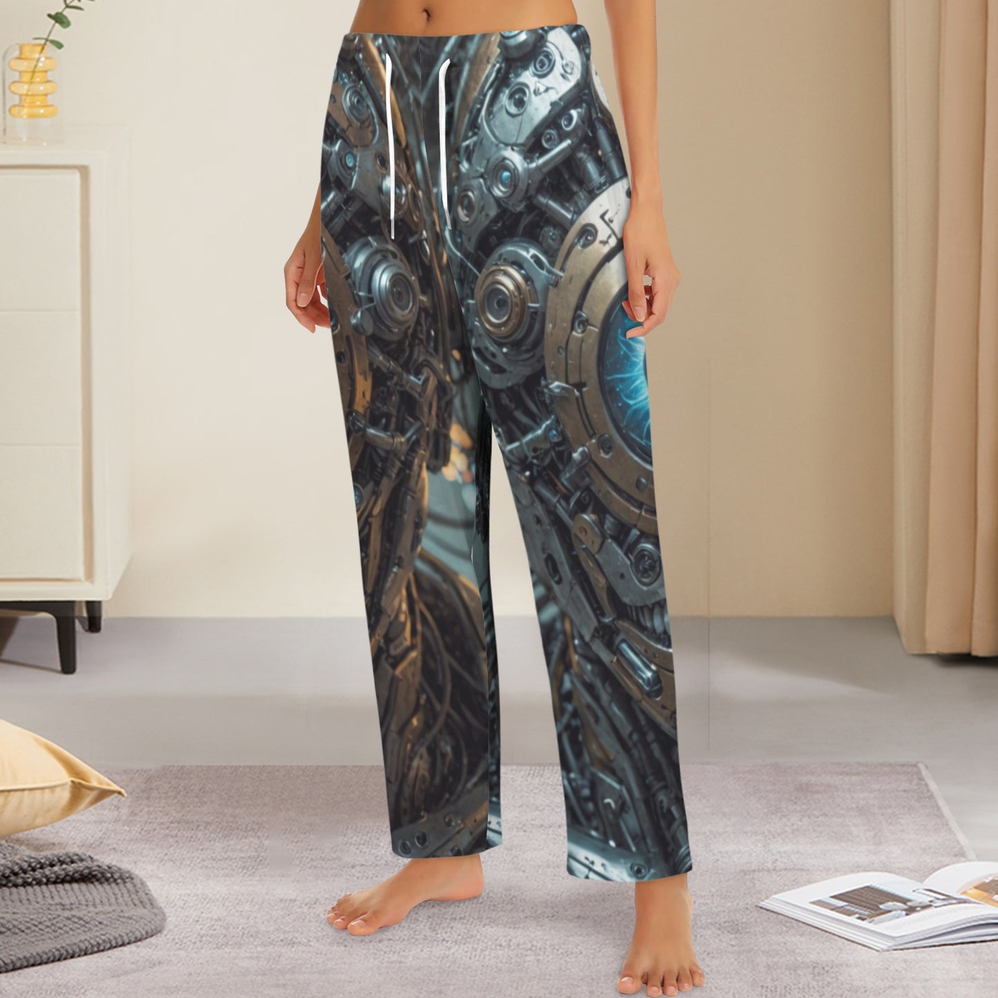 SssidewinderssS - Deliberately Dumbfounded _ Womens_Drawstring_Pajama_Trousers Women's Drawstring Pajama Trousers (Model L80)