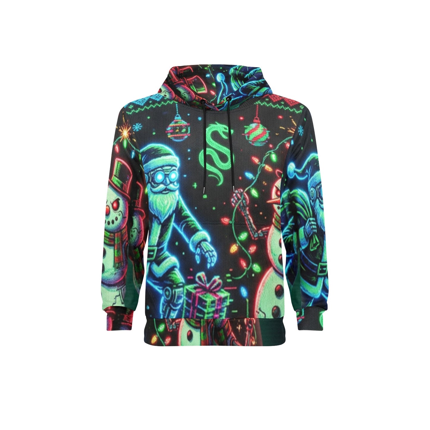 SssidewinderssS “Cyborg Santa Uprising” All-Over Print Hoodie – Christmas 2025 Edition