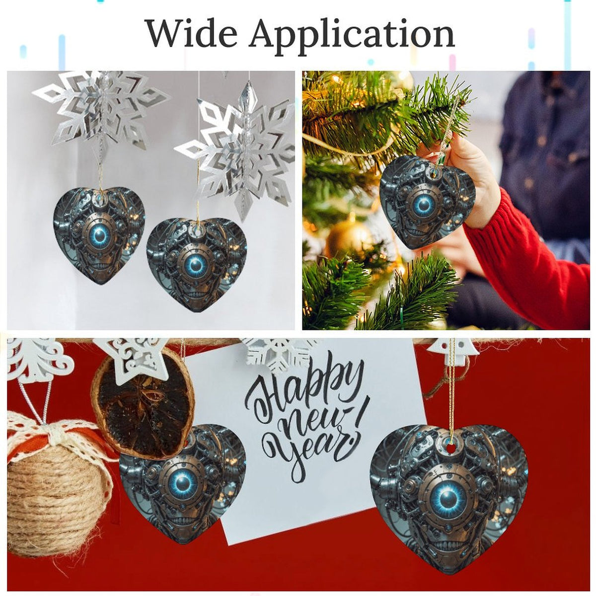 Design Heart-Shaped Ceramic Ornament (Made in USA)