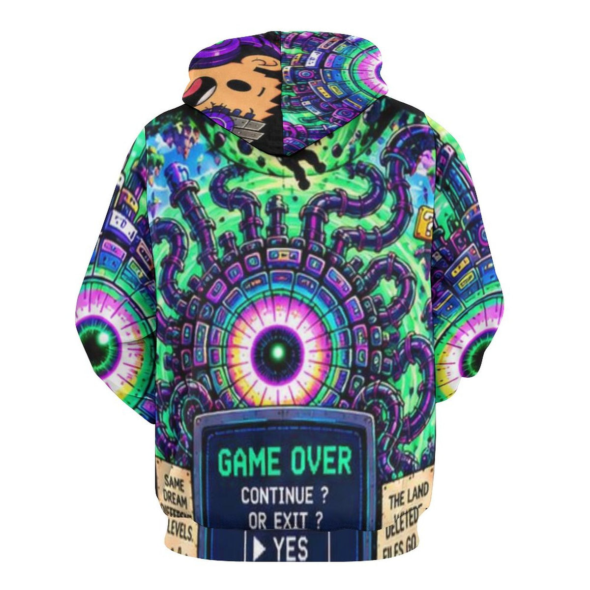 Guerrilla the Market — Wear the Frequency All-Over Print Hoodie
