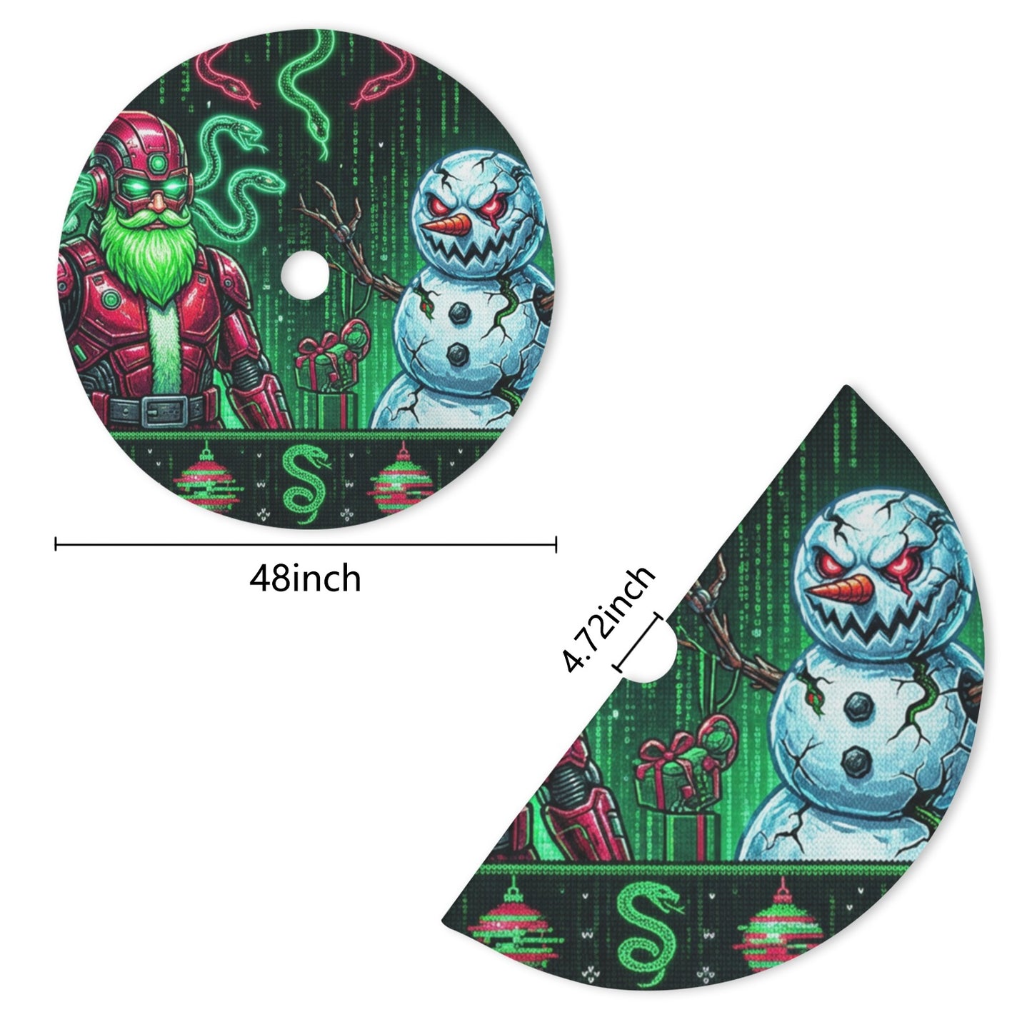 Guerrilla the Market _ SssidewinderssS _ X-MAS 2025 _ 09 Christmas Tree Skirt 48x48inch (Made in USA)