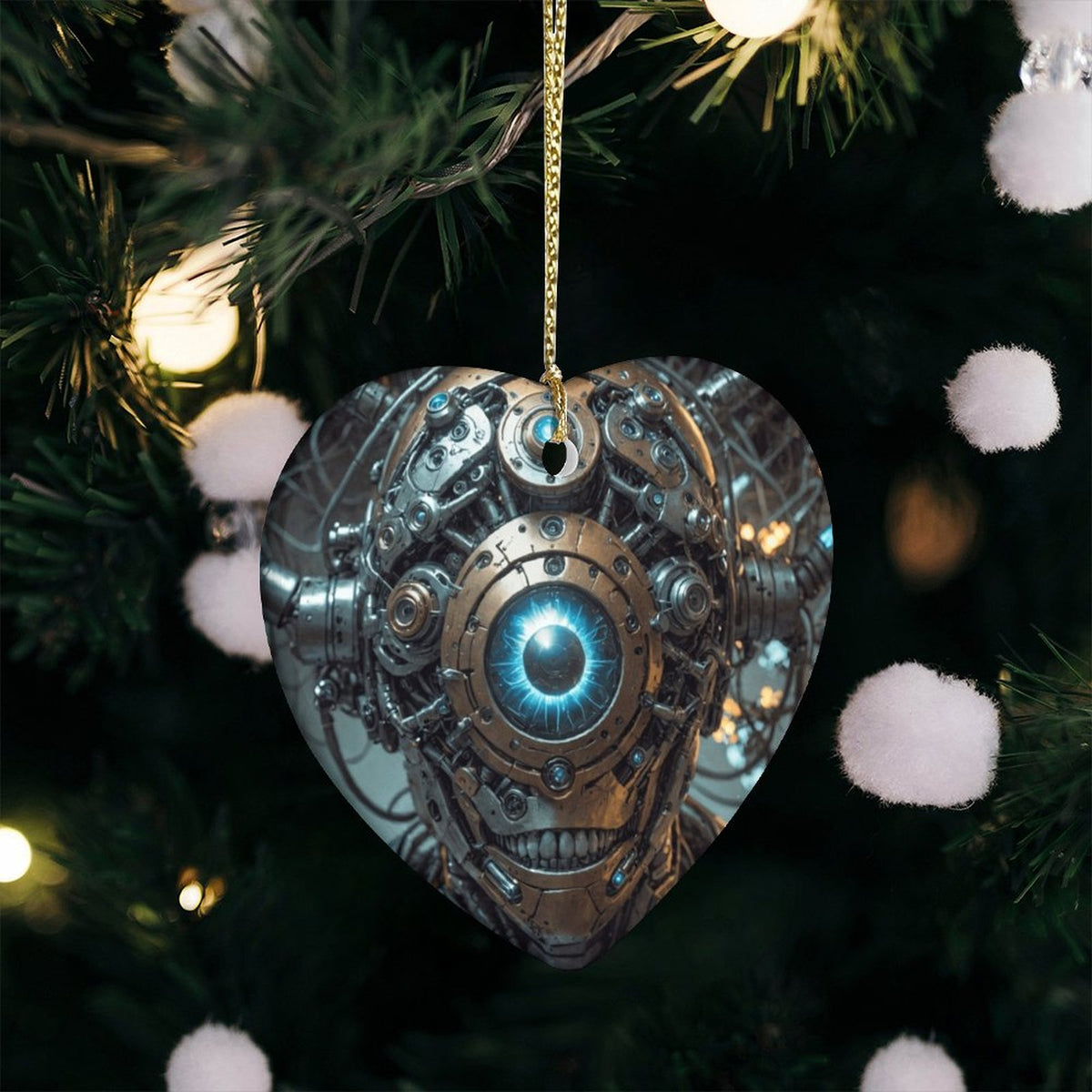 Design Heart-Shaped Ceramic Ornament (Made in USA)