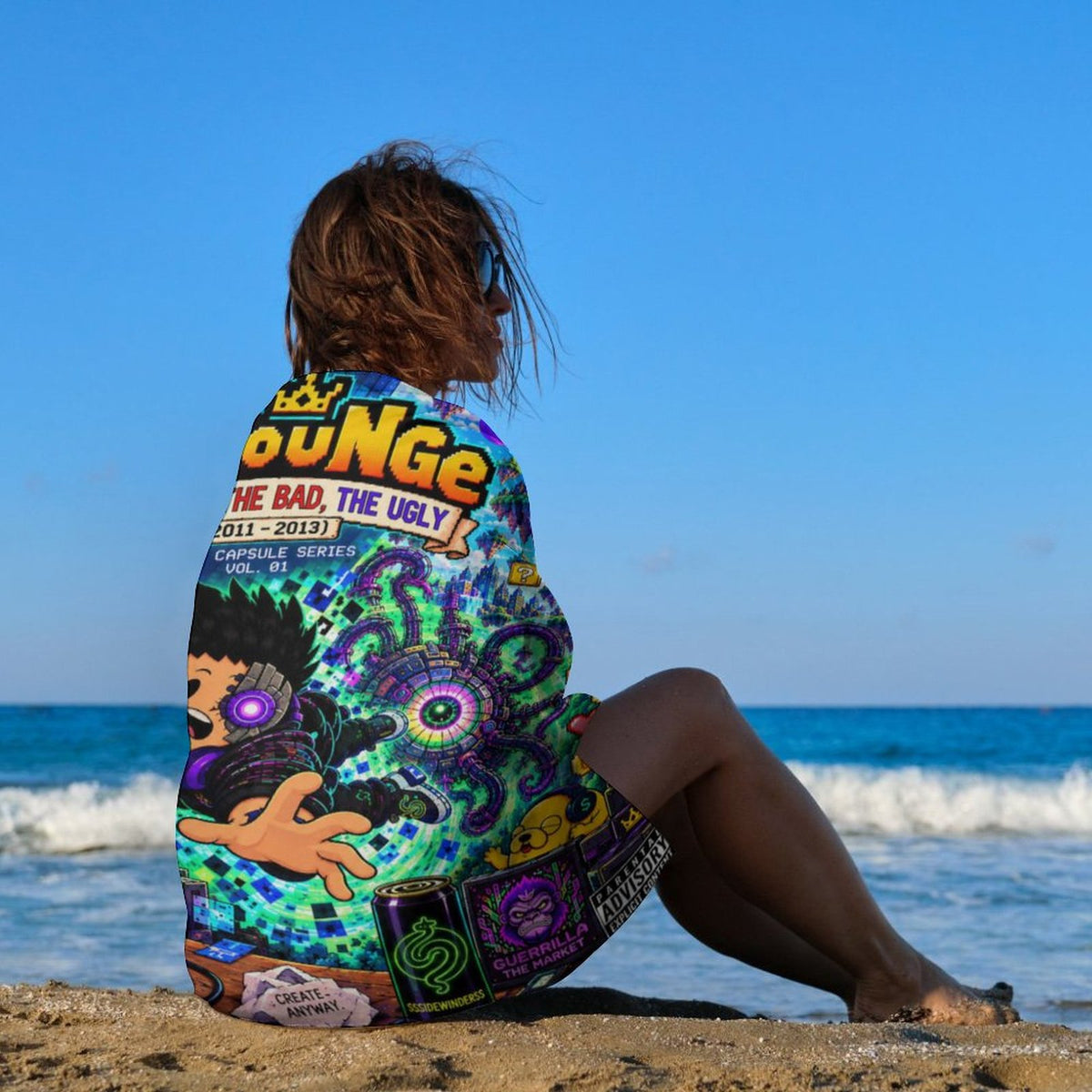 ScRouNGe – The Good, The Bad, The Ugly | Time Capsule All-Over Print Beach Towel