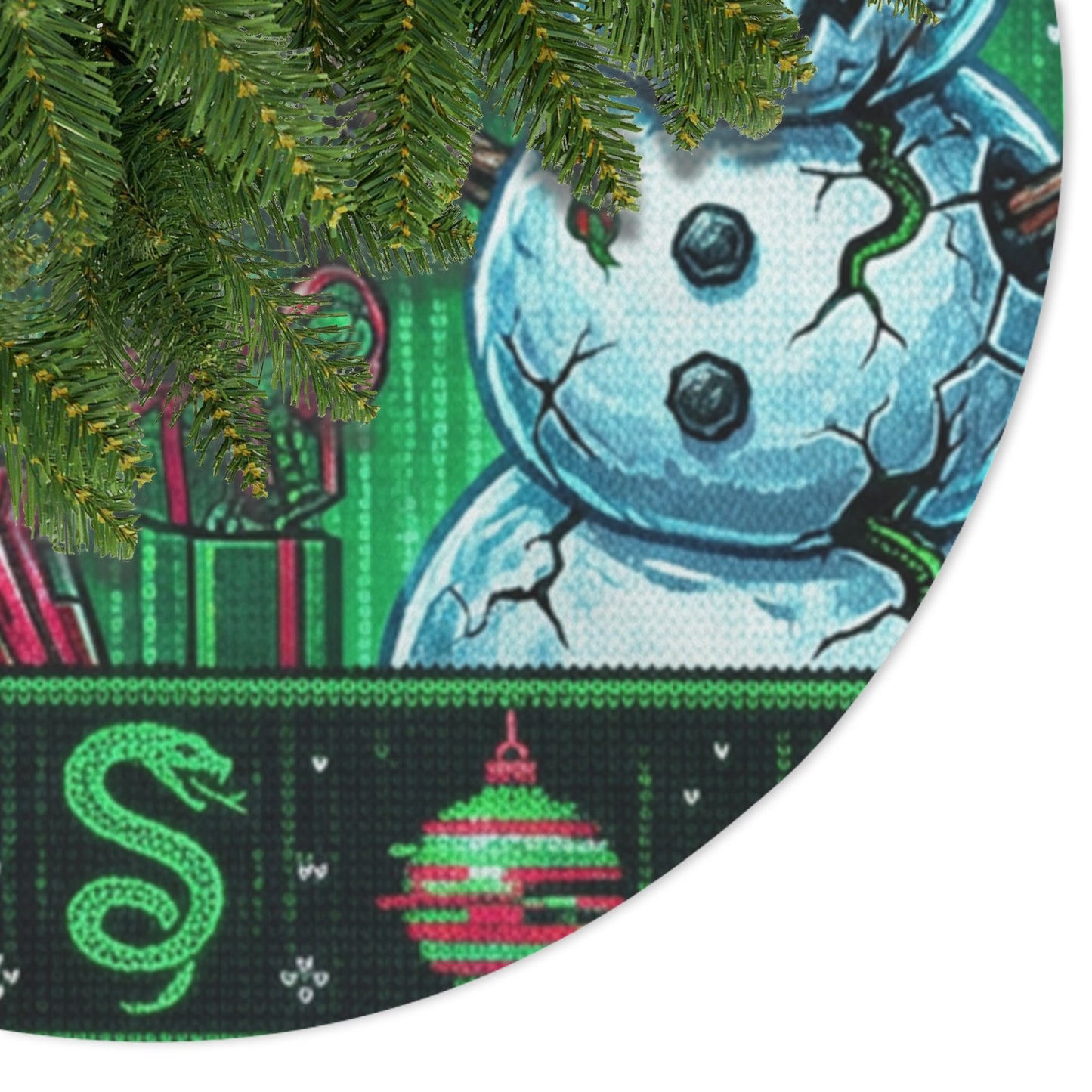 Guerrilla the Market _ SssidewinderssS _ X-MAS 2025 _ 09 Christmas Tree Skirt 48x48inch (Made in USA)