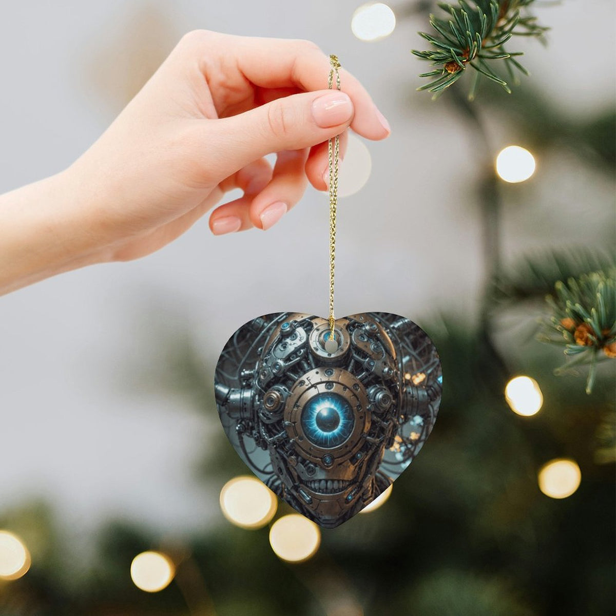 Design Heart-Shaped Ceramic Ornament (Made in USA)
