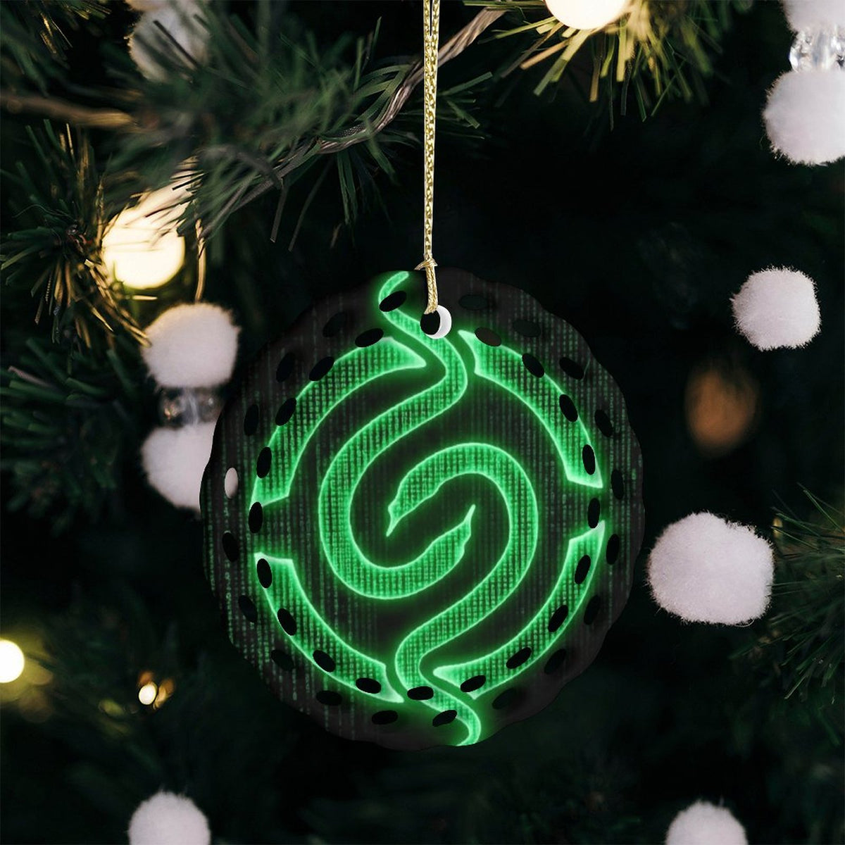 Design Round Ceramic Ornament (Made in USA)
