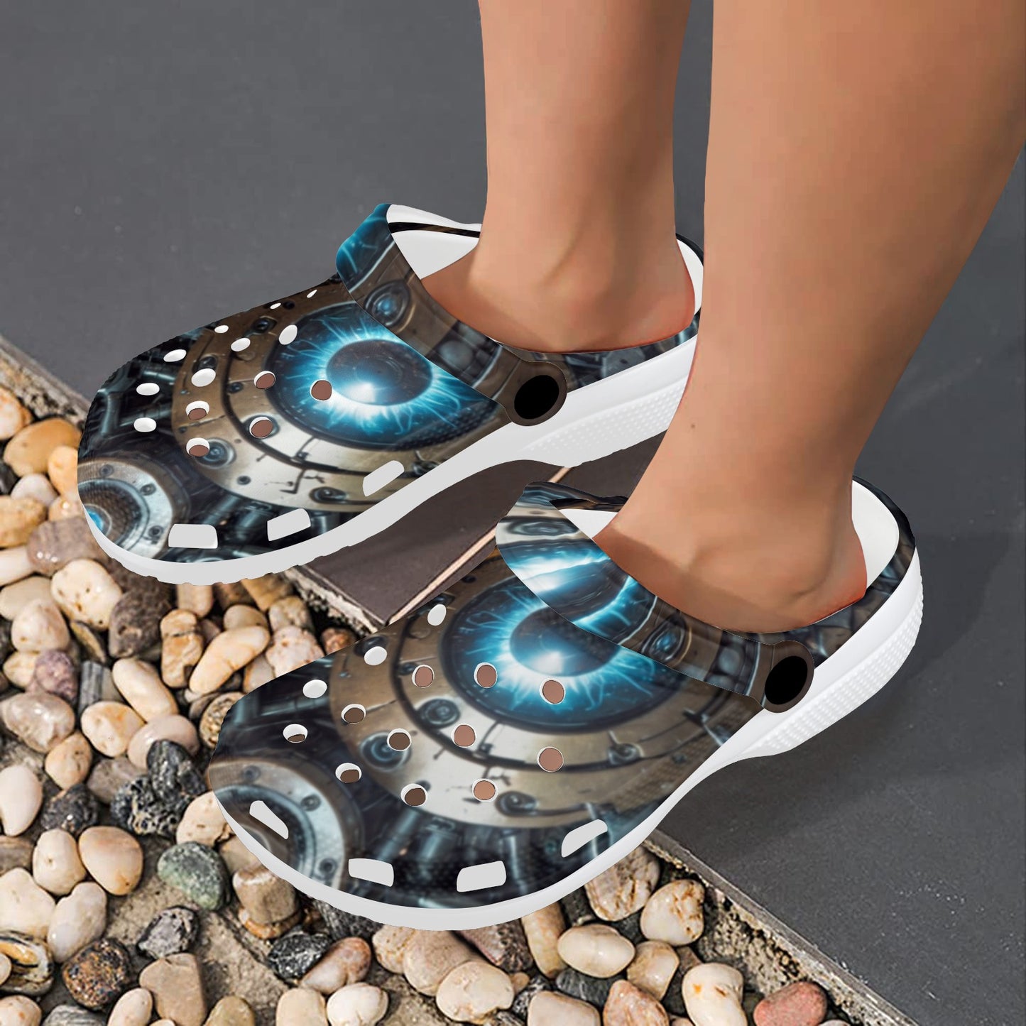 SssidewinderssS - Deliberately Dumbfounded Custom Print Adults Clogs
