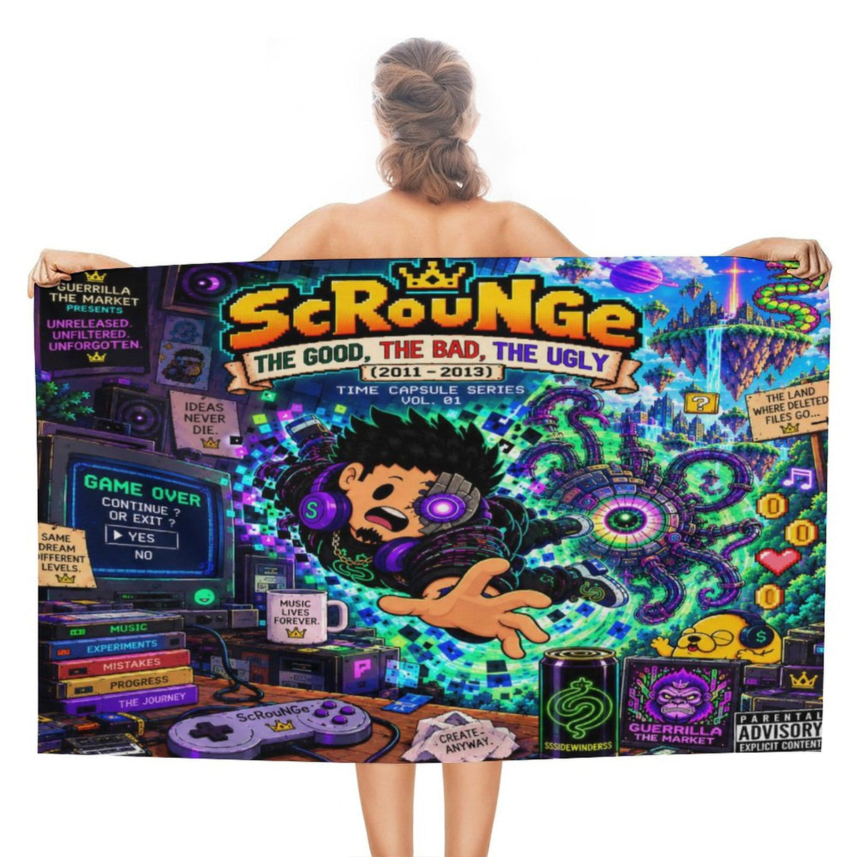 ScRouNGe – The Good, The Bad, The Ugly | Time Capsule All-Over Print Beach Towel